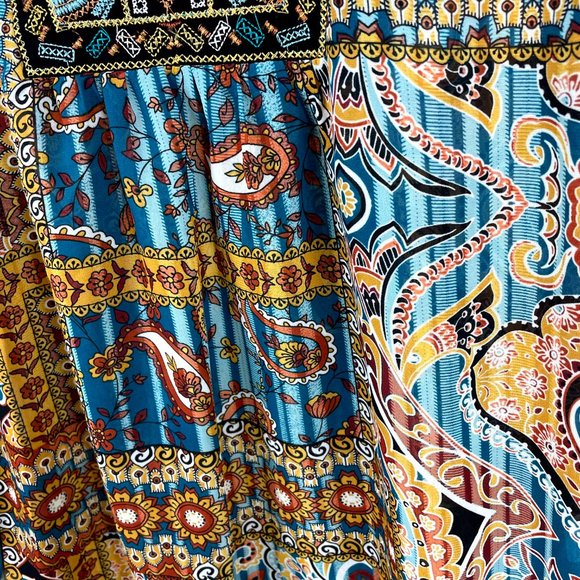 Melissa Paige Boho Southwestern Chiffon Blouse S - Picture 7 of 11